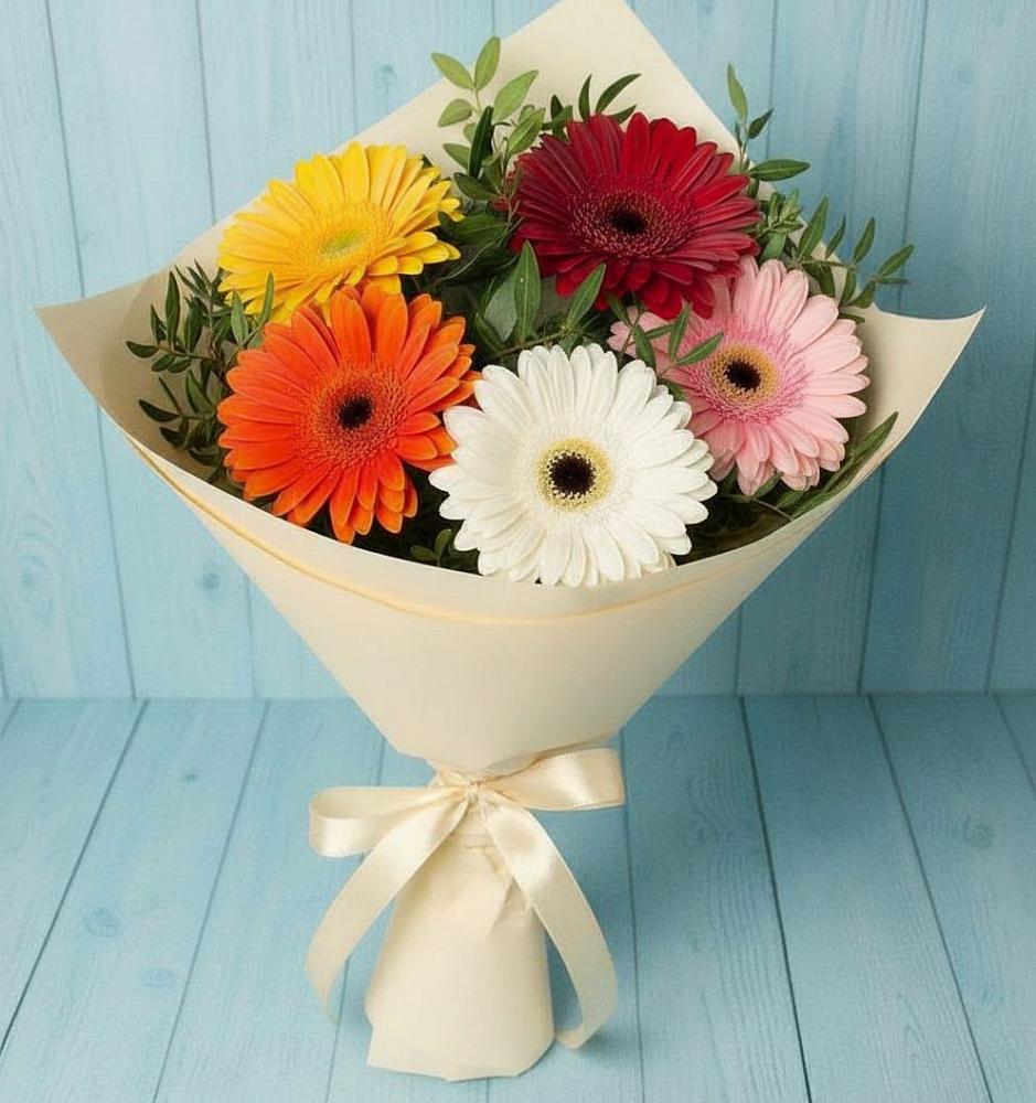 Букет цветов из: Герберы в Убинском