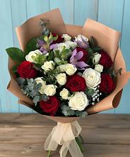 Букет цветов из:  Розы и Альстромерии в Убинском