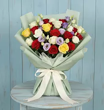 Букет цветов из:  Розы в Убинском