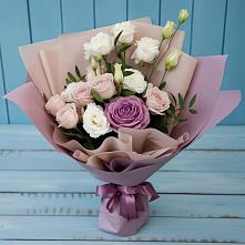 Букет цветов из:  Розы и Лизиантусы #REPLACE_PRED# Убинском