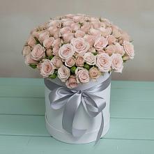 Цветочная композиция из Розы в шляпной коробке в Убинском