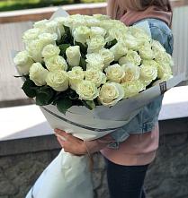 Букет 35 Белых роз #REPLACE_PRED# Убинском
