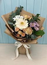 Букет цветов из:  Герберы и Хризантемы в Убинском