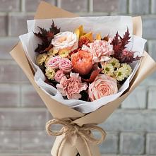Букет цветов из:  Гвоздики, Хризантемы и Розы в Убинском