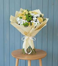 Букет цветов из:  Хризантемы и Розы в Убинском