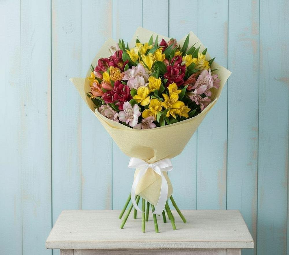 Букет цветов из: Альстромерии в Убинском