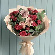 Букет цветов из:  Гвоздики и Розы в Убинском