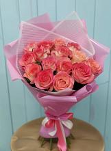Букет 15 Розовых роз Равель #REPLACE_PRED# Убинском