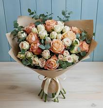 Букет цветов из:  Альстромерии и Розы в Убинском